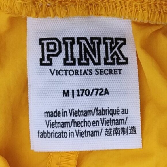 PINK Victoria's Secret Yellow Snap button Athletic Shorts Size Medium - Picture 12 of 12
